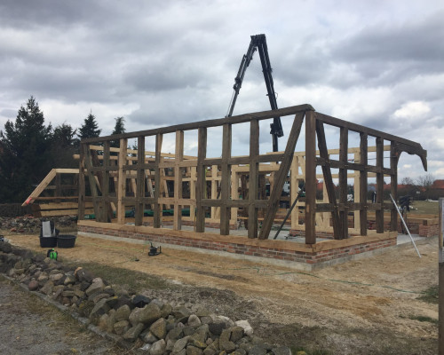 Fachwerkhaus Baustelle