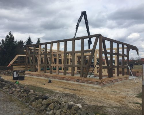 Fachwerkhaus Baustelle